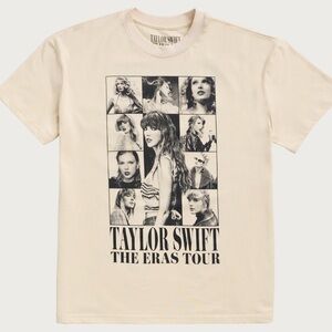 Official Taylor Swift The Eras Tour US Dates Beige T-Shirt Authentic